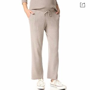 Hatch Maternity Ribbed Knit Trousers in Toast